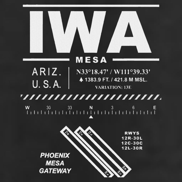 Phoenix Mesa Gateway Airport Arizona Iwa Golf Towel