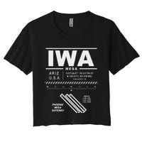 Phoenix Mesa Gateway Airport Arizona Iwa Women's Crop Top Tee