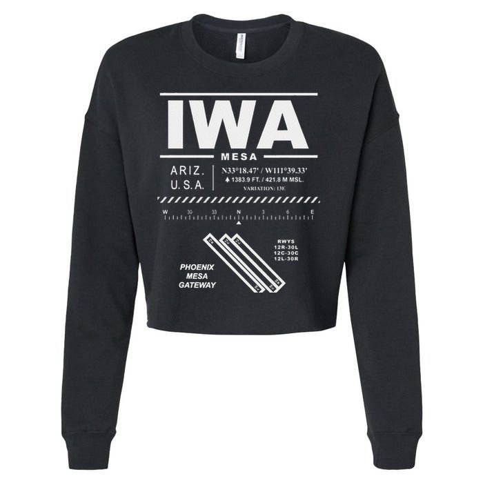 Phoenix Mesa Gateway Airport Arizona Iwa Cropped Pullover Crew