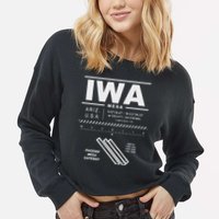 Phoenix Mesa Gateway Airport Arizona Iwa Cropped Pullover Crew