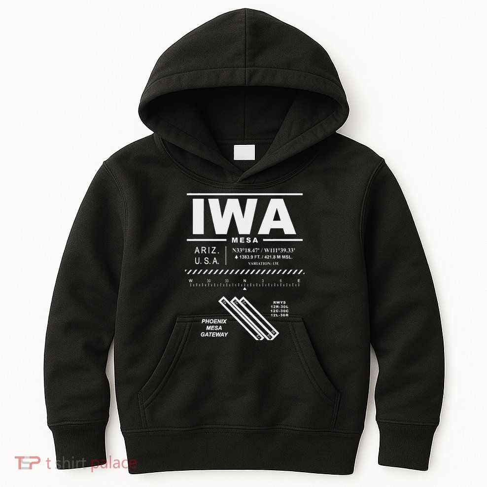 Phoenix Mesa Gateway Airport Arizona Iwa Kids Hoodie