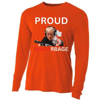 Proud Maga Garbage Proud To Be Garbage Trump Supporters Cooling Performance Long Sleeve Crew