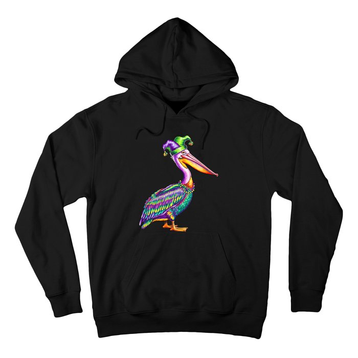 Pelican Mardi Gras Carnival Animal Lover Hoodie