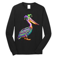 Pelican Mardi Gras Carnival Animal Lover Long Sleeve Shirt