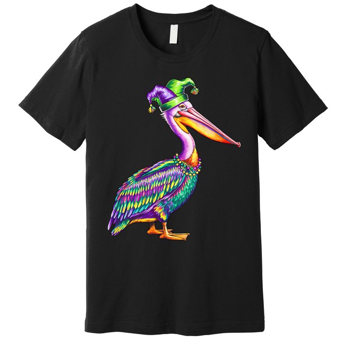 Pelican Mardi Gras Carnival Animal Lover Premium T-Shirt