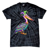 Pelican Mardi Gras Carnival Animal Lover Tie-Dye T-Shirt