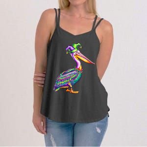 Pelican Mardi Gras Carnival Animal Lover Women's Strappy Tank