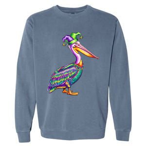 Pelican Mardi Gras Carnival Animal Lover Garment-Dyed Sweatshirt