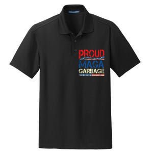 Proud Maga Garbage Trump Supporter Dry Zone Grid Polo