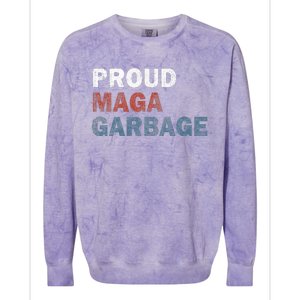 Proud Maga Garbage Votetrump 2024 Trump Supporter Garbage Colorblast Crewneck Sweatshirt