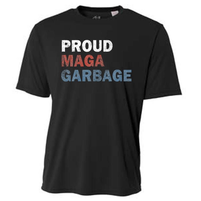 Proud Maga Garbage Votetrump 2024 Trump Supporter Garbage Cooling Performance Crew T-Shirt