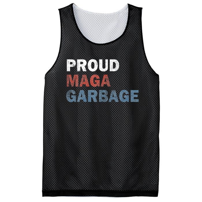 Proud Maga Garbage Votetrump 2024 Trump Supporter Garbage Mesh Reversible Basketball Jersey Tank