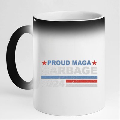 Proud Maga Garbage Trump Supporter 11oz Black Color Changing Mug