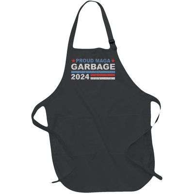 Proud Maga Garbage Trump Supporter Full-Length Apron With Pockets