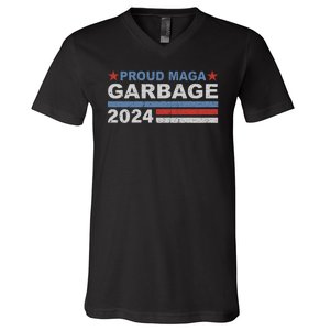 Proud Maga Garbage Trump Supporter V-Neck T-Shirt