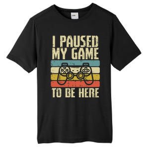 Paused My Game To Be Here Video Game Controller Tall Fusion ChromaSoft Performance T-Shirt