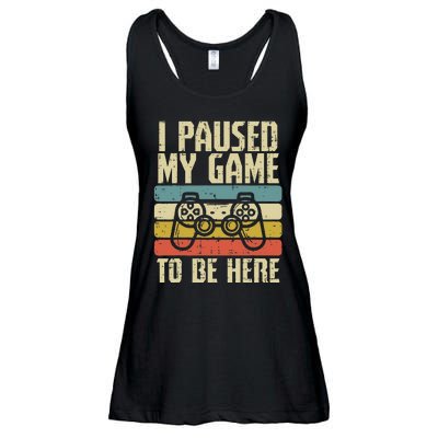 Paused My Game To Be Here Video Game Controller Ladies Essential Flowy Tank