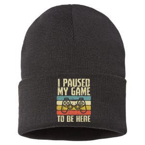 Paused My Game To Be Here Video Game Controller Sustainable Knit Beanie