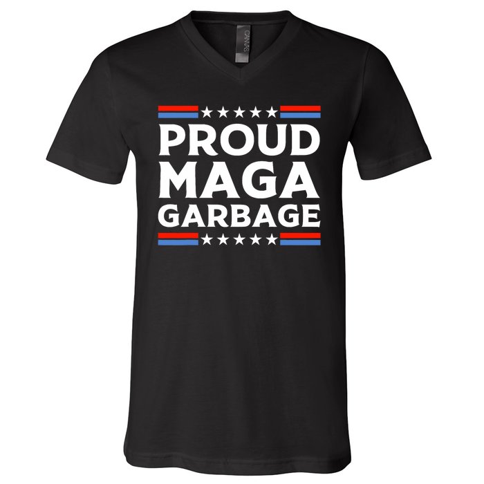 Proud Maga Garbage Trump Supporter V-Neck T-Shirt