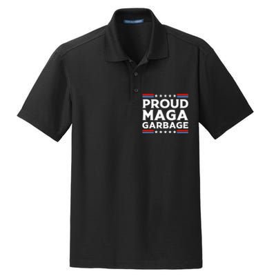 Proud Maga Garbage Trump Supporter Dry Zone Grid Polo