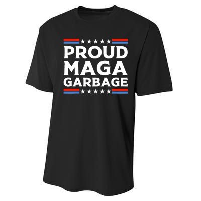 Proud Maga Garbage Trump Supporter Performance Sprint T-Shirt