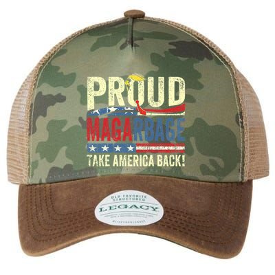Proud Maga Garbage Proud To Be Garbage Trump Supporters Legacy Tie Dye Trucker Hat