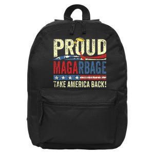 Proud Maga Garbage Proud To Be Garbage Trump Supporters 16 in Basic Backpack