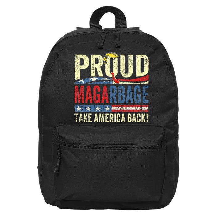 Proud Maga Garbage Proud To Be Garbage Trump Supporters 16 in Basic Backpack