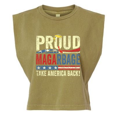 Proud Maga Garbage Proud To Be Garbage Trump Supporters Garment-Dyed Women's Muscle Tee