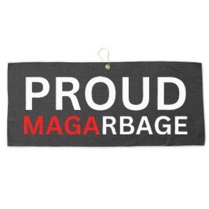 Proud Maga Garbage Trump Supporters Large Microfiber Waffle Golf Towel