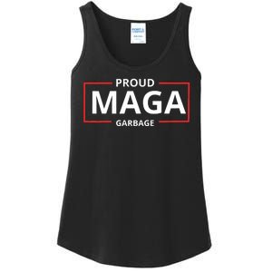 Proud Maga Garbage Proud To Be Garbage Trump Supporters Ladies Essential Tank