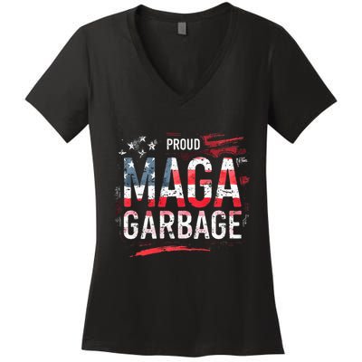 Proud Maga Garbage Premium Women's V-Neck T-Shirt
