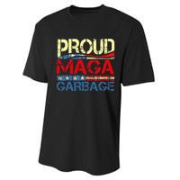 Proud Maga Garbage Trump Supporter Performance Sprint T-Shirt