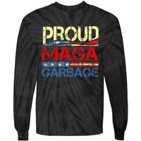 Proud Maga Garbage Trump Supporter Tie-Dye Long Sleeve Shirt