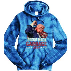 Proud Maga Garbage Trump Supporter Tie Dye Hoodie