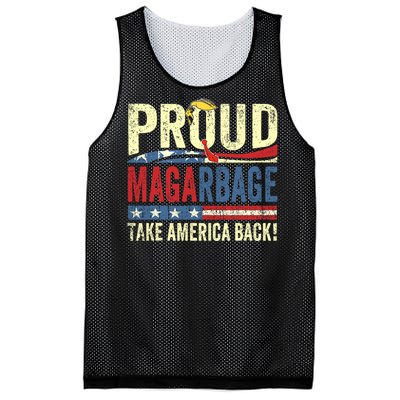 Proud Maga Garbage Trump Supporters Mesh Reversible Basketball Jersey Tank