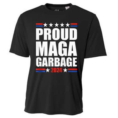 Proud Maga Garbage Trump Supporter Cooling Performance Crew T-Shirt