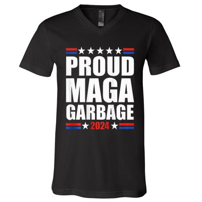 Proud Maga Garbage Trump Supporter V-Neck T-Shirt