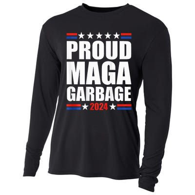 Proud Maga Garbage Trump Supporter Cooling Performance Long Sleeve Crew