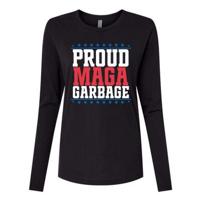 Proud Maga Garbage Trump Supporter Womens Cotton Relaxed Long Sleeve T-Shirt