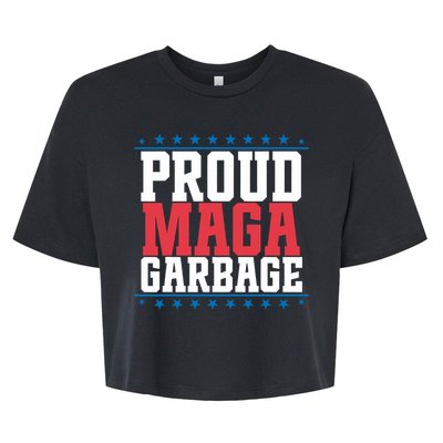 Proud Maga Garbage Trump Supporter Bella+Canvas Jersey Crop Tee