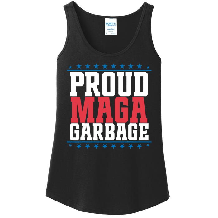 Proud Maga Garbage Trump Supporter Ladies Essential Tank