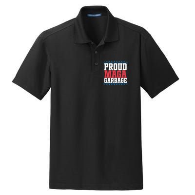 Proud Maga Garbage Trump Supporter Dry Zone Grid Polo