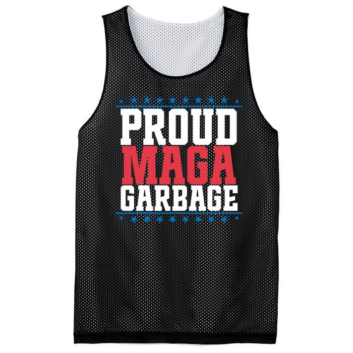 Proud Maga Garbage Trump Supporter Mesh Reversible Basketball Jersey Tank