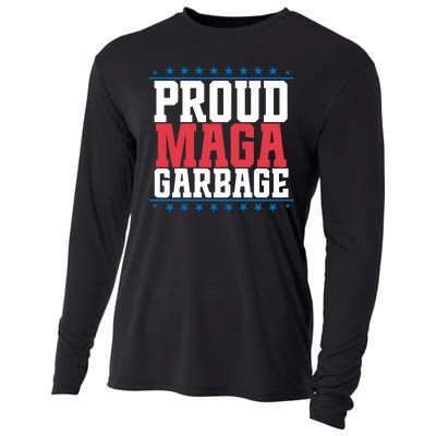 Proud Maga Garbage Trump Supporter Cooling Performance Long Sleeve Crew