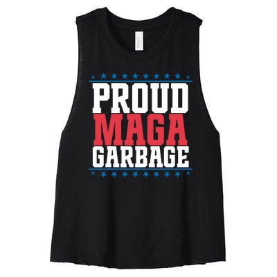 Proud Maga Garbage Trump Supporter Women's Racerback Cropped Tank