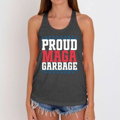 Proud Maga Garbage Trump Supporter Women's Knotted Racerback Tank