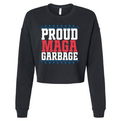 Proud Maga Garbage Trump Supporter Cropped Pullover Crew