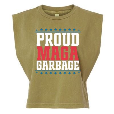 Proud Maga Garbage Trump Supporter Garment-Dyed Women's Muscle Tee