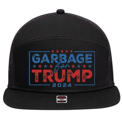 Proud Maga Garbage For Trump Supporter Gift 7 Panel Mesh Trucker Snapback Hat